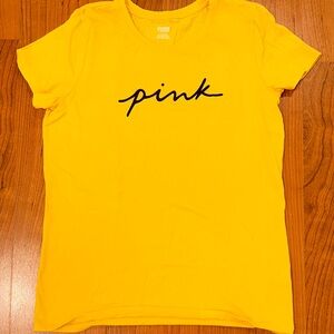 PINK Victoria's Secret Bright Yellow Tee